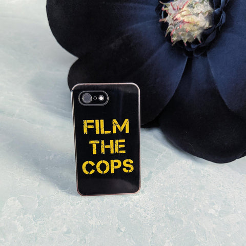 Film the Cops enamel pin