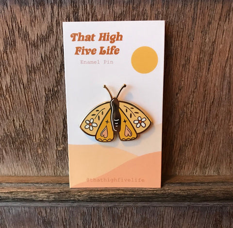 Moth enamel pin