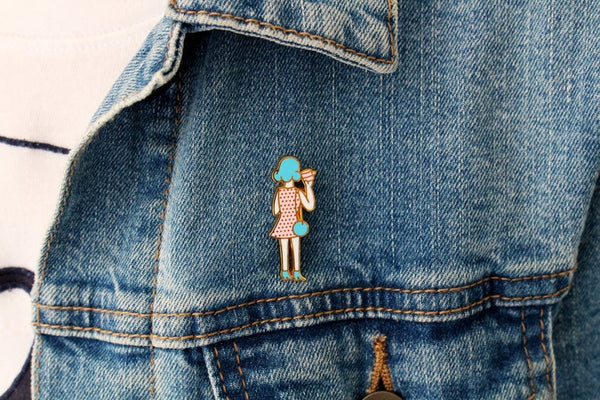 Olivia Girl Enamel Pin