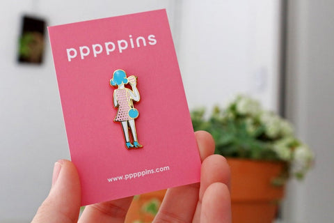 Olivia Girl Enamel Pin