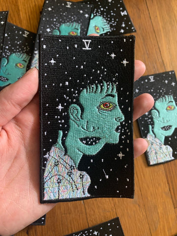 Five of Wands embroidered patch