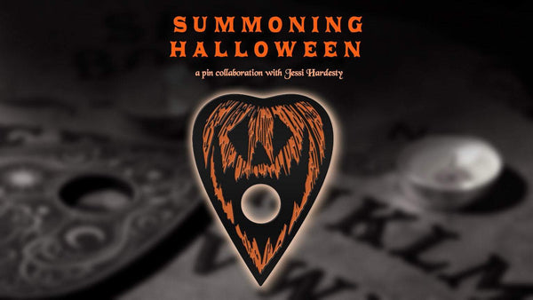 Summoning Halloween enamel pin