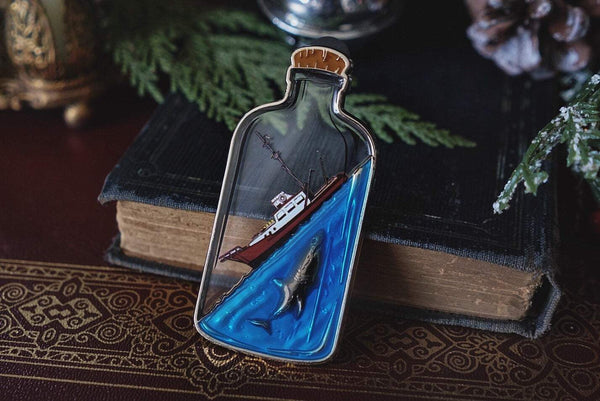 Shipwrecked-A Jaws Inspired enamel pin