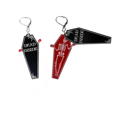 Dead Inside-Open Casket Earrings