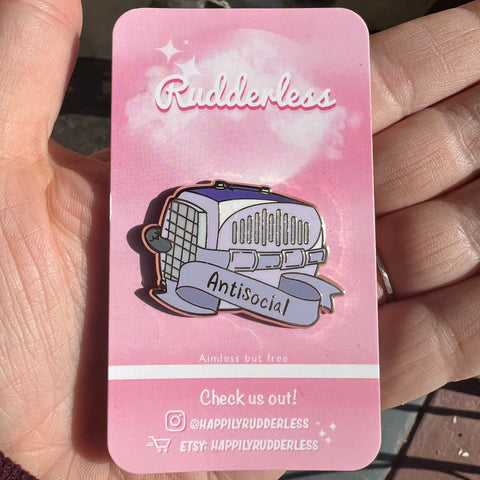 Anti-Social enamel pin