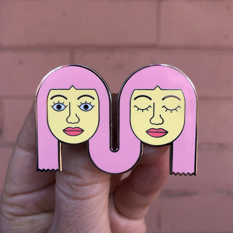 Gemini enamel pin