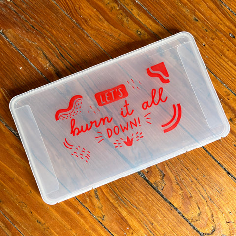 Burn it Down Face Mask Holder