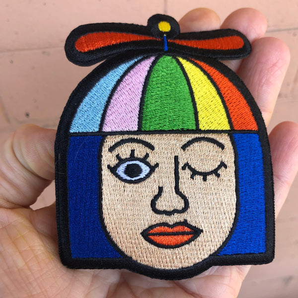 Pinwheel Hat iron-on patch