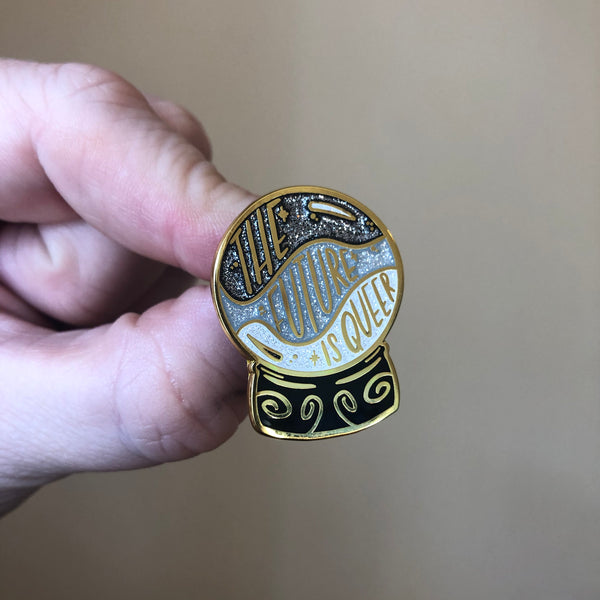 The Future is Queer pin-2 colorways