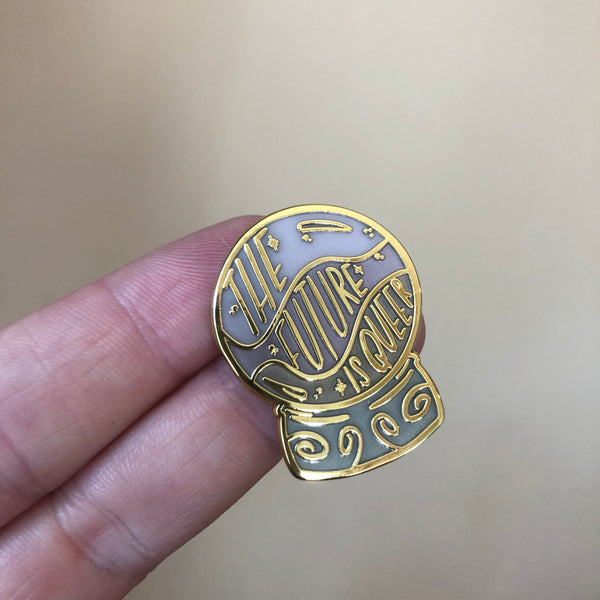 The Future is Queer pin-2 colorways