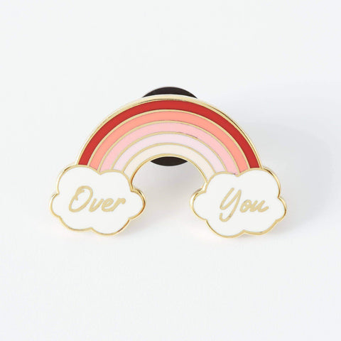 Over you enamel pin