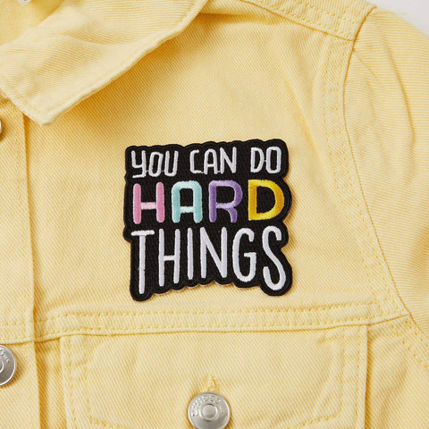 You Can Do Hard Things iron-on patch