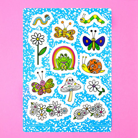 Spring Has Sprung sticker sheet