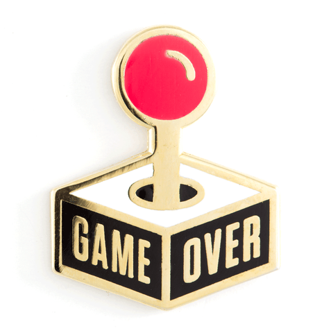 Game Over enamel pin