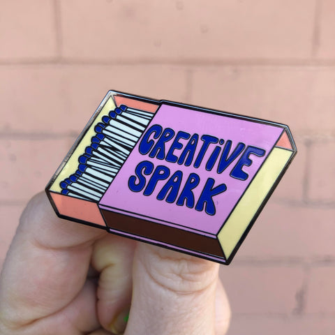 Creative Spark enamel pin